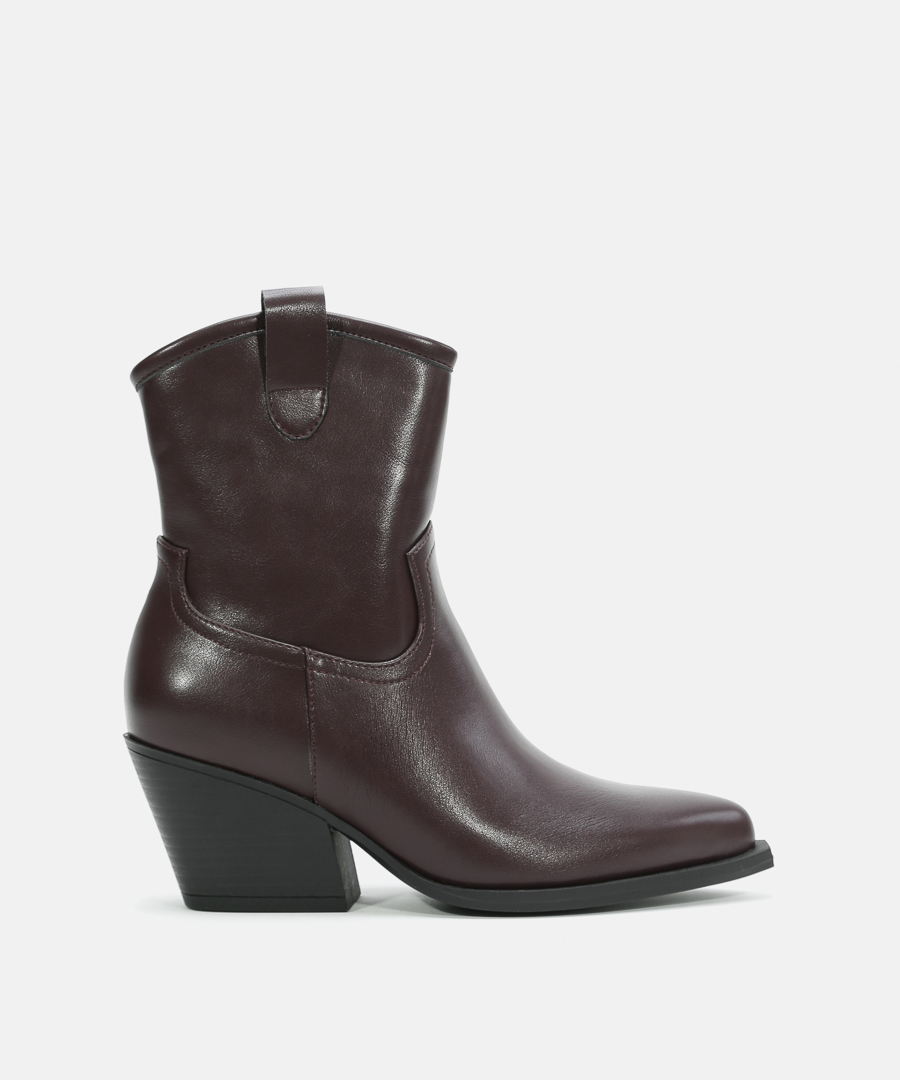 Botines cowboy burdeos image number null